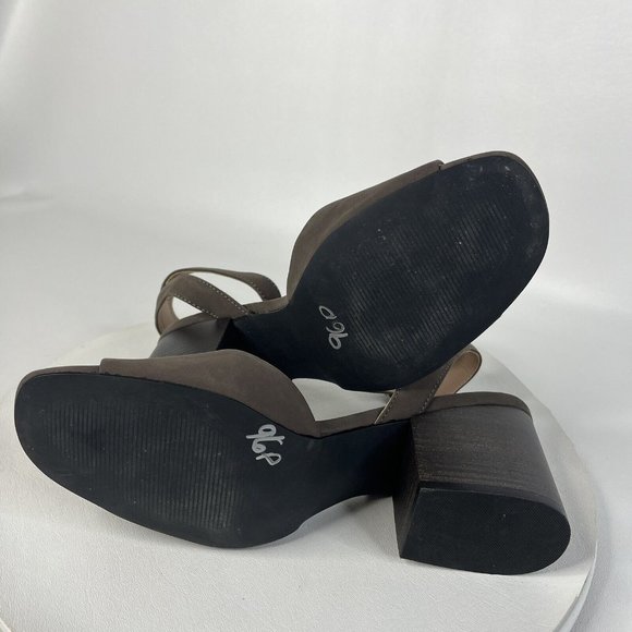 Steve Madden Womens Devlin Taupe Open Toe Suede Sandal Block Heel Ankle Strap 11 - Picture 12 of 13